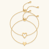 Matching Heart Bracelet Set for Two