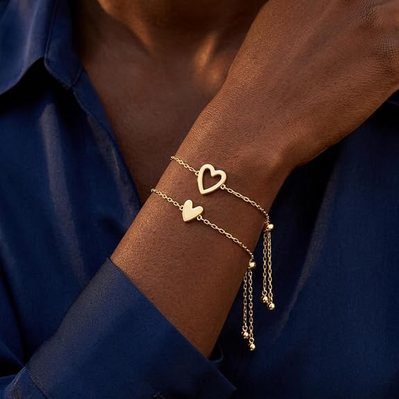 Matching Heart Bracelet Set for Two