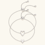 Matching Heart Bracelet Set for Two