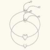 Matching Heart Bracelet Set for Two