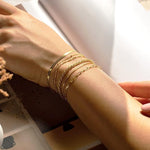 Mixed Chain Gold Bracelet Stack Set