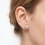 Moissanite Solitaire Stud Earrings