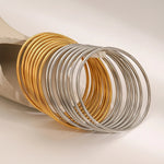 Thin Gold Bangle Bracelet Stack Set