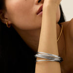 Thin Gold Bangle Bracelet Stack Set