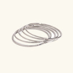 Thin Gold Bangle Bracelet Stack Set