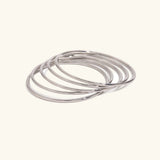 Thin Gold Bangle Bracelet Stack Set