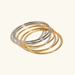 Thin Gold Bangle Bracelet Stack Set