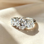 Three Stone Moissanite Engagement Ring